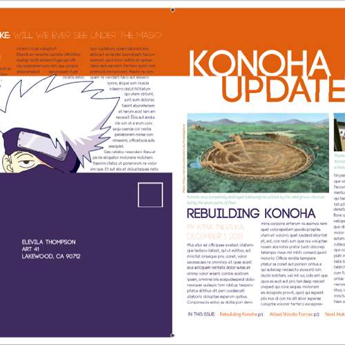 Screenshot of Konoha Update newsletter