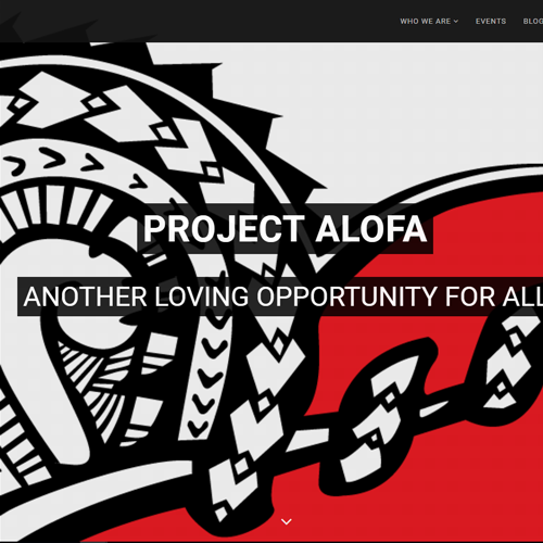 Screenshot of Project ALOFA homepage